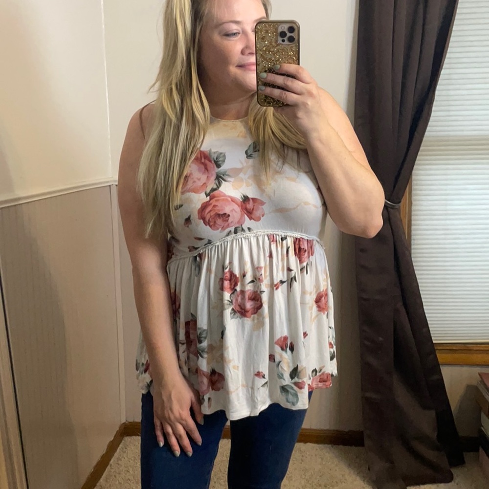 Promesa Floral Babydoll Tank